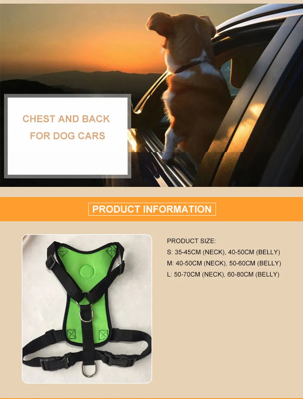 Adjustable Travel Safe Dog Harness