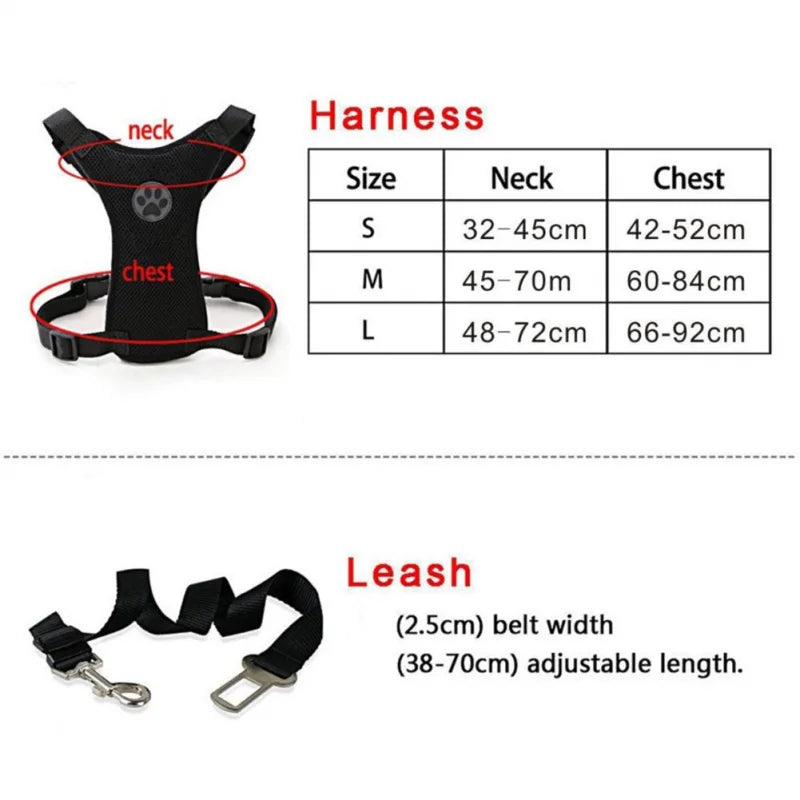 Adjustable Travel Safe Dog Harness