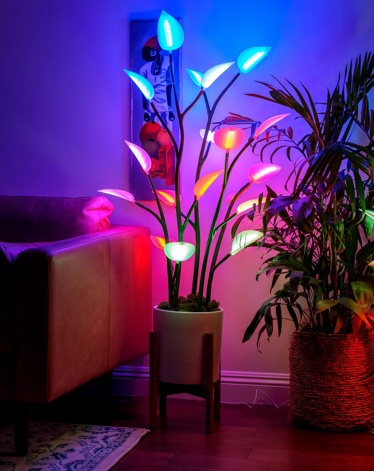 3D Interactive LED Floor Plant